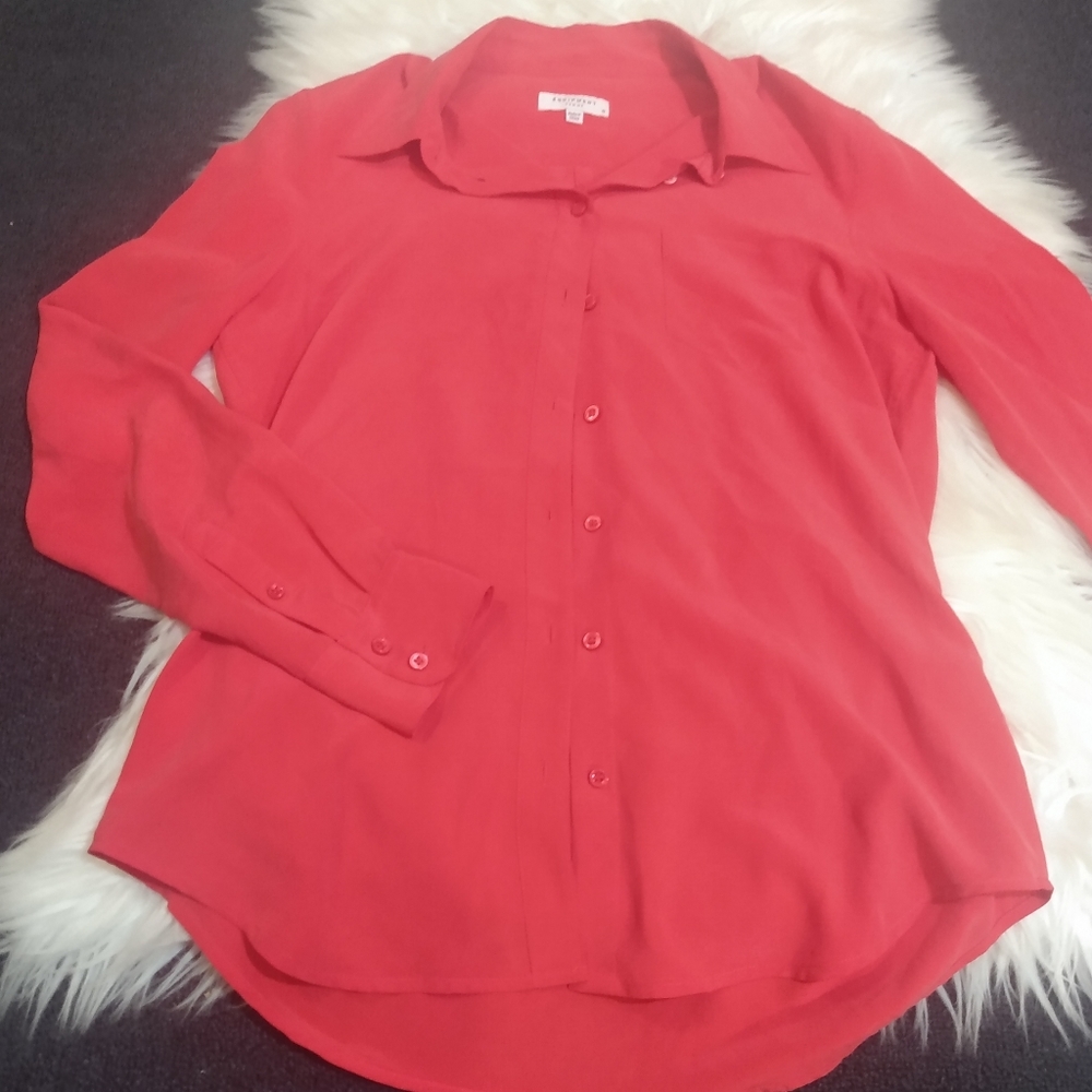 Equipment Femme collared 100% silk blouse